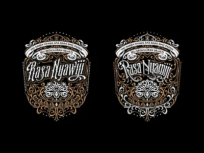 Lettering: Rasa Nyawiji branding design engraving graphic design illustration lettering logo ui ux vector