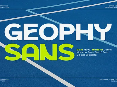 GEOPHY SANS — Modern Bold Sans Serif Font Family branding design display graphic design headline illustration logo luxury magazine modern sport typography ui