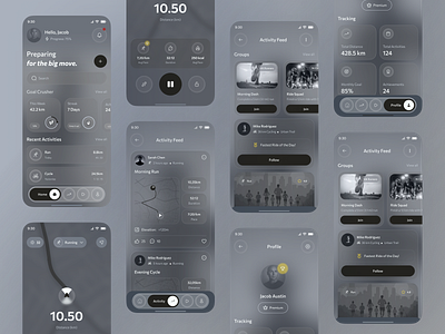 Fitness App Design Concept app design app ui daily activity design fitness fitness app fitness mobile app gym app ios mobile mobile app design mobile app ui mvp product design react native tracking app ui design user interface ux design workout app