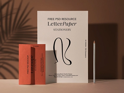 Free Stationery Paper Letter Psd Mockup Set envelope mockup invitation mockup