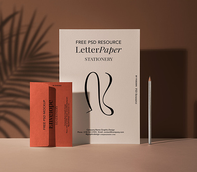 Free Stationery Paper Letter Psd Mockup Set envelope mockup invitation mockup