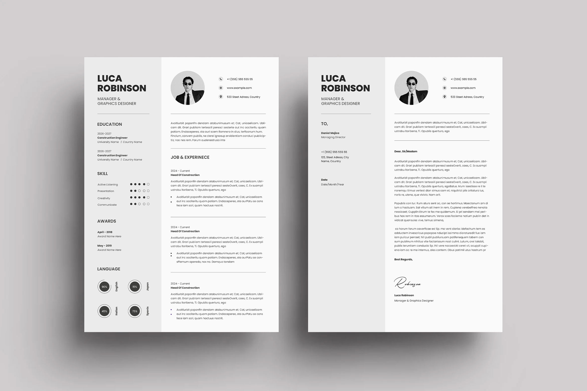 Example of Cv/Rsume