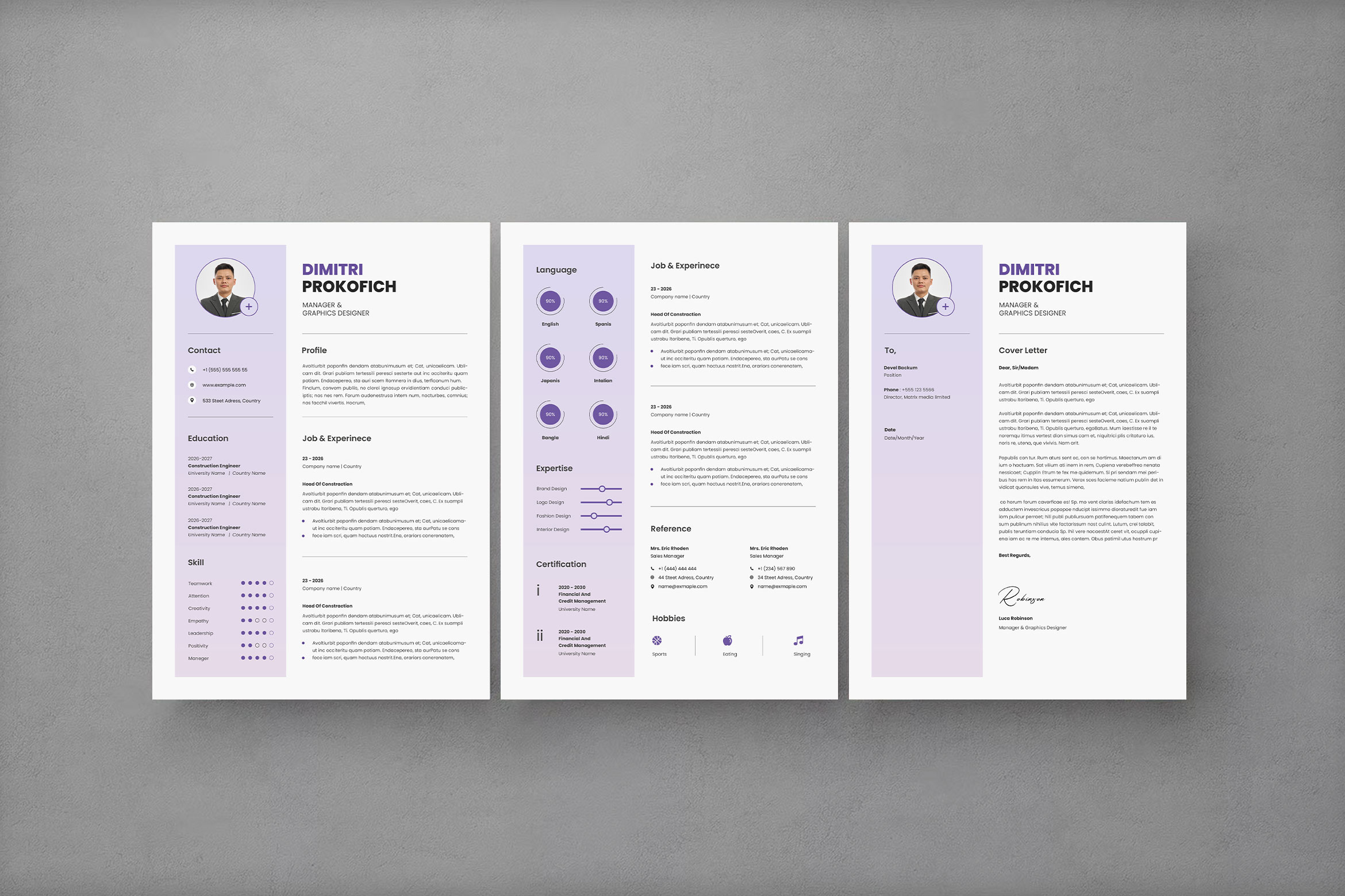 Example of Cv/Rsume
