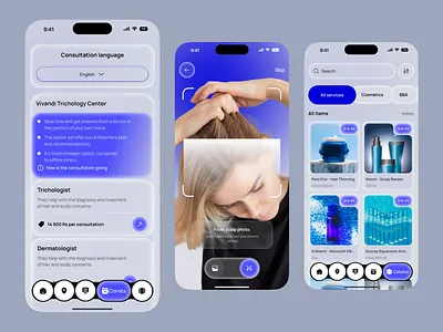 AI Hair & Skin Health Mobile App ai ai app app app design design hair app healthapp ios mobile mobile app mobile app design mobile app ui product design ui uxdesign