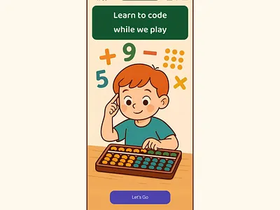 Kids Coding App mobile ui