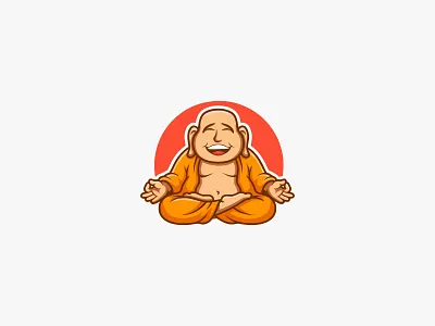 Buddha Logo branding branding design buddha buddha character design buddha logo buddha logo design buddha mascot logo buddhas character design design graphic design illustration logo logo design vector yoga yoga logo