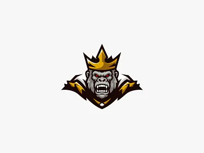 Gorilla King Logo branding branding design design gorilla gorilla character design gorilla logo gorilla mascot logo graphic design illustration king kong king kong logo logo logo design silverback silverback logo ui ux vector