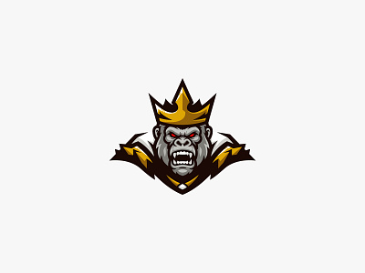 Gorilla King Logo branding branding design design gorilla gorilla character design gorilla logo gorilla mascot logo graphic design illustration king kong king kong logo logo logo design silverback silverback logo ui ux vector