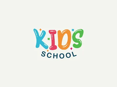 Kids School Logo – Playful & Colorful Branding cartoon logo children brand colorful logo cute logo daycare branding education logo fun typography kids logo modern kids design playful logo preschool identity school logo