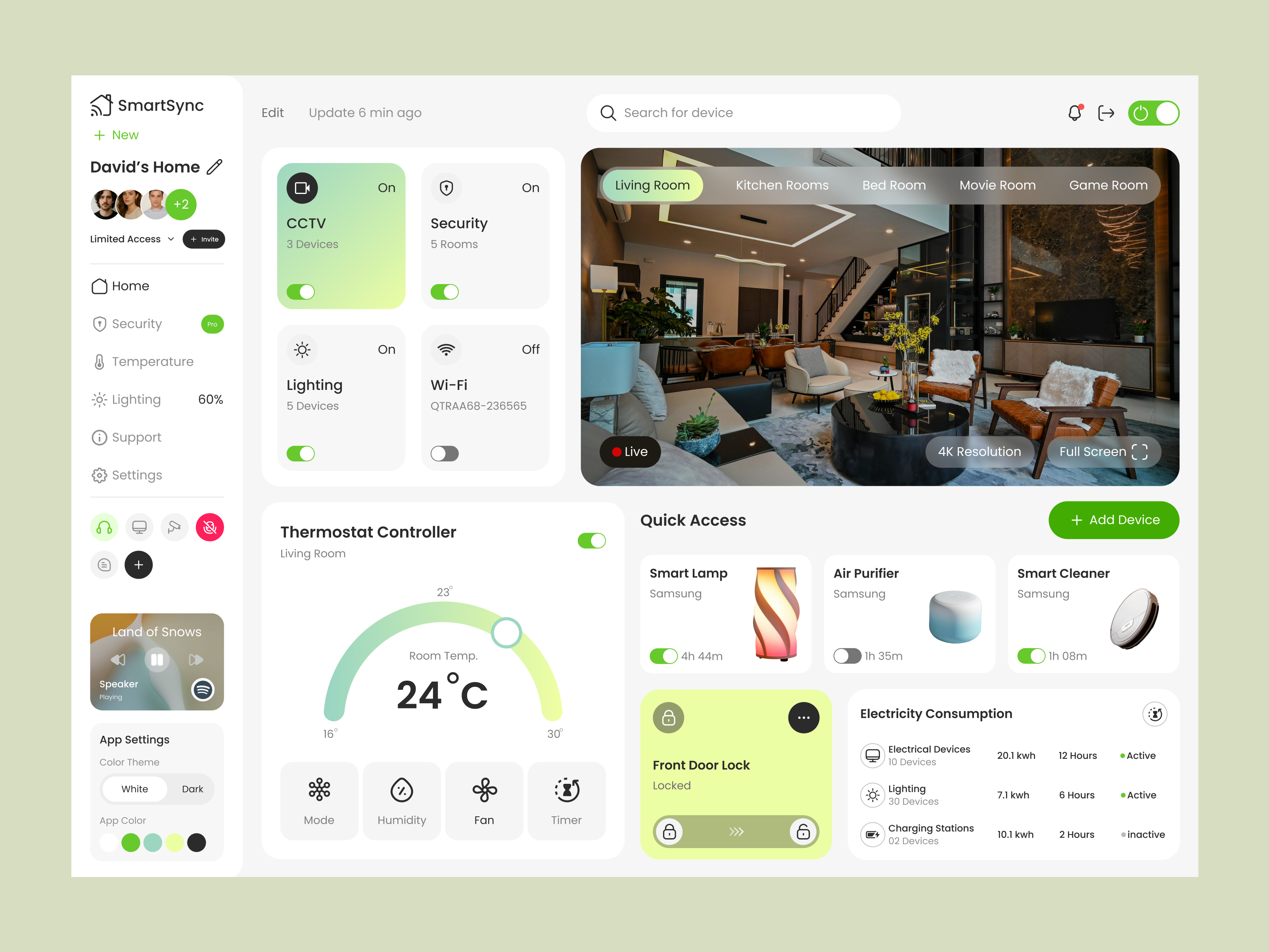 Smart Home Web App ai assistant dashboard design effortless living home management homeautomation intuitive user interface personalized settings product design smart device control smart home smartcontrolanywhere temperature webapp