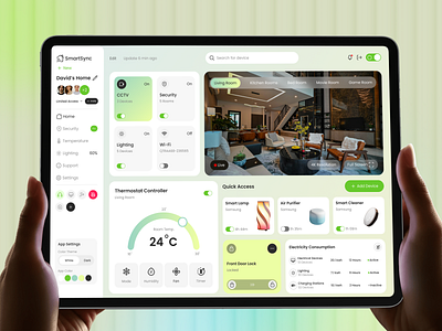 Smart Home Web App ai assistant dashboard design effortless living home management homeautomation intuitive user interface personalized settings product design smart device control smart home smartcontrolanywhere temperature webapp