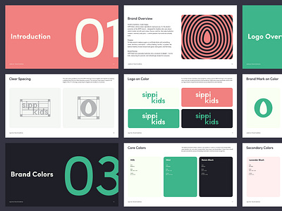 sippi Kids - Brand Guidelines beverage brand guidelines branding creative drink droblet energy geometric healthy hydration kids letter logo logo design modern nutrition visual identity water