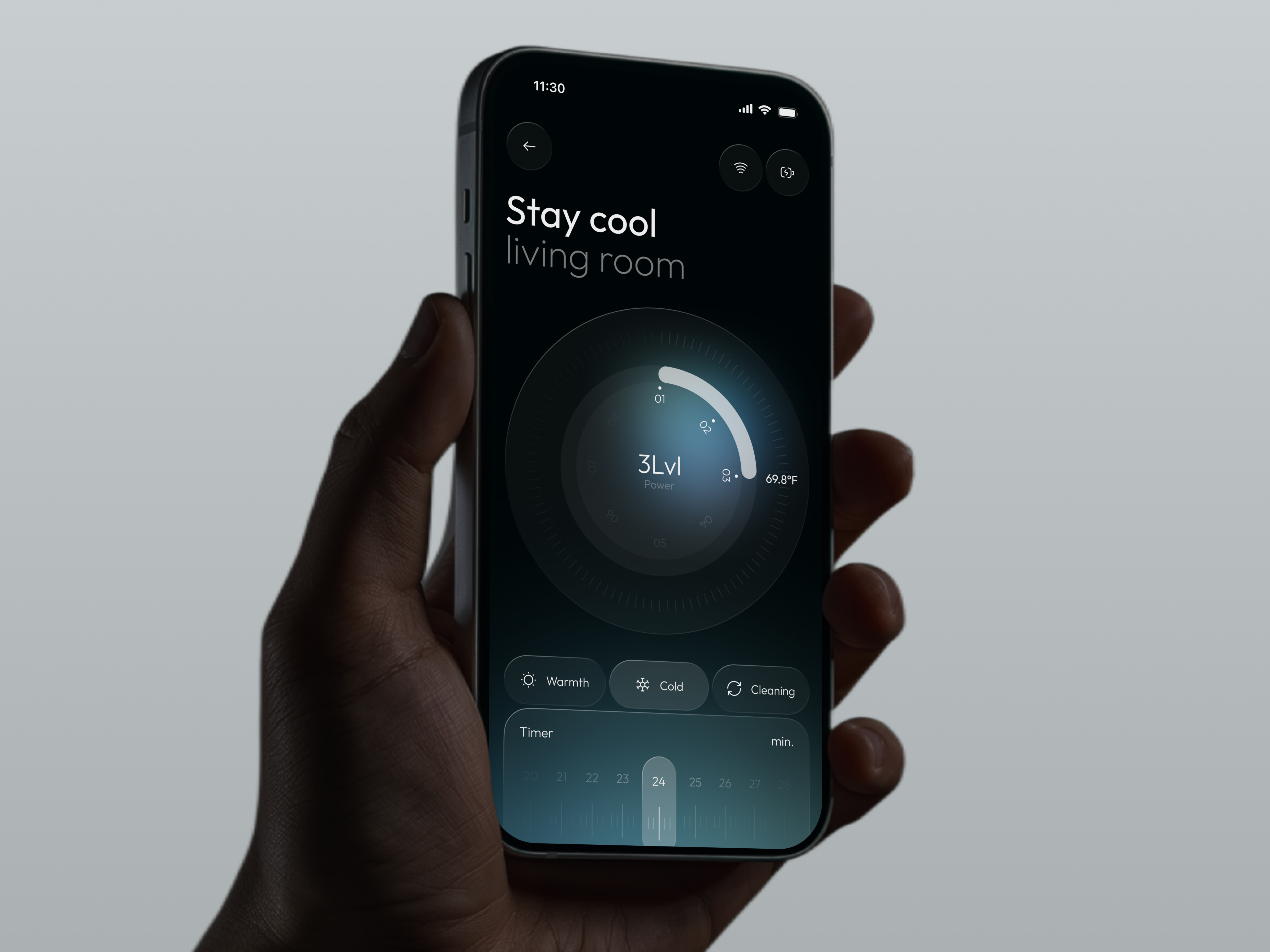 Qlima - Smart Climate Control IoT App ai app automation business climate controls crm dashboard design interface ios iot mobile mobile app product saas service smart ui ux