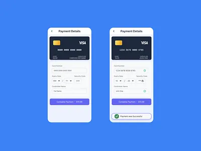 Credit Card Checkout Form figma mobile ui