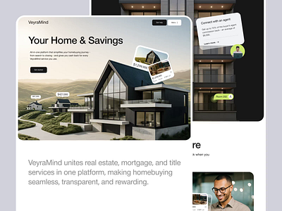 Website for an AI-Powered Real Estate Ecosystem ai animation landing page outcrowd real estate ui ux uxui web web design web development webflow website