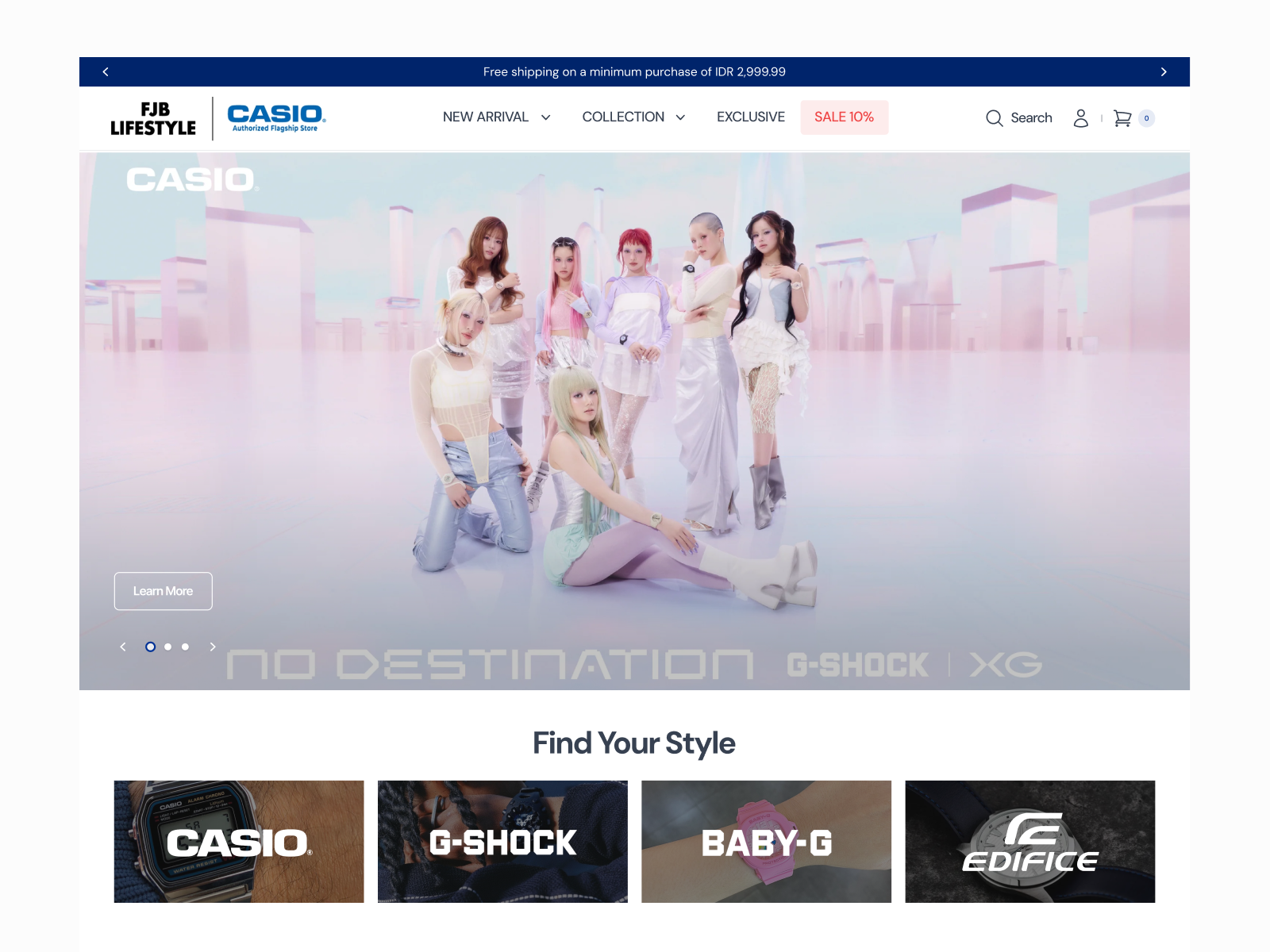 Casio Ecommerce Landing Page appdesign babyg casio commerce design ecommerce edifice gshock landingpage retail ui uiux ux watch watches