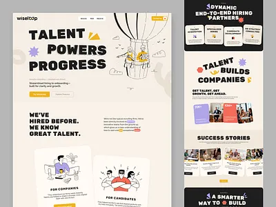 WiseLoop – Smart Recruitment SaaS Landing Page UI Design agency agency website atsdesign consulting consulting business landing page creative design designerforux hr consulting hr consulting landing page hrmanagement hrsoftware landing page landing page design recruitmentsaas template design ui ui design uiux design ux web design