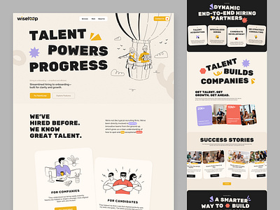 WiseLoop – Smart Recruitment SaaS Landing Page UI Design agency agency website atsdesign consulting consulting business landing page creative design designerforux hr consulting hr consulting landing page hrmanagement hrsoftware landing page landing page design recruitmentsaas template design ui ui design uiux design ux web design