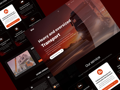 Logistics Website Design delivery logistics logistics company logistics company website logistics service logistics support logistics website transport transportation transportation landing page