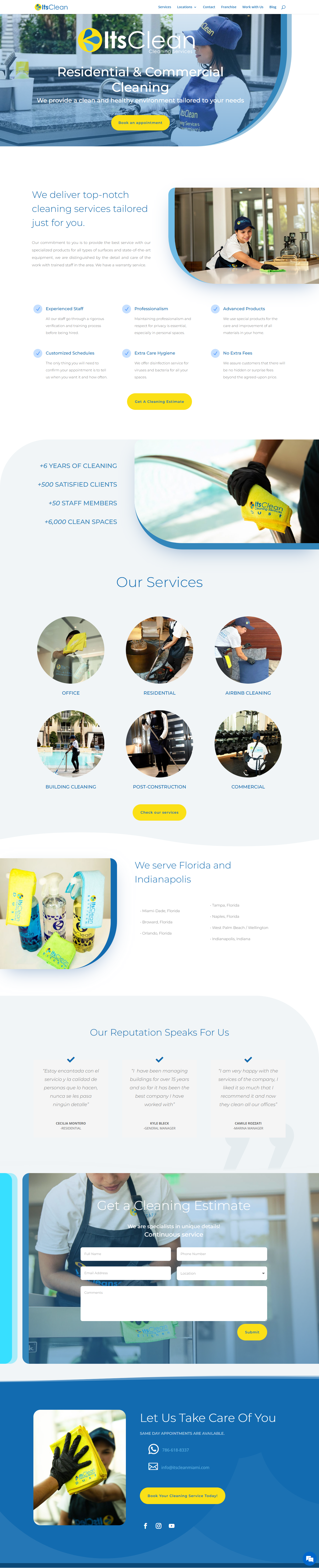 Modern Cleaning Service Website Design branding design graphic design illustration landingpage vector webdesign webxpart
