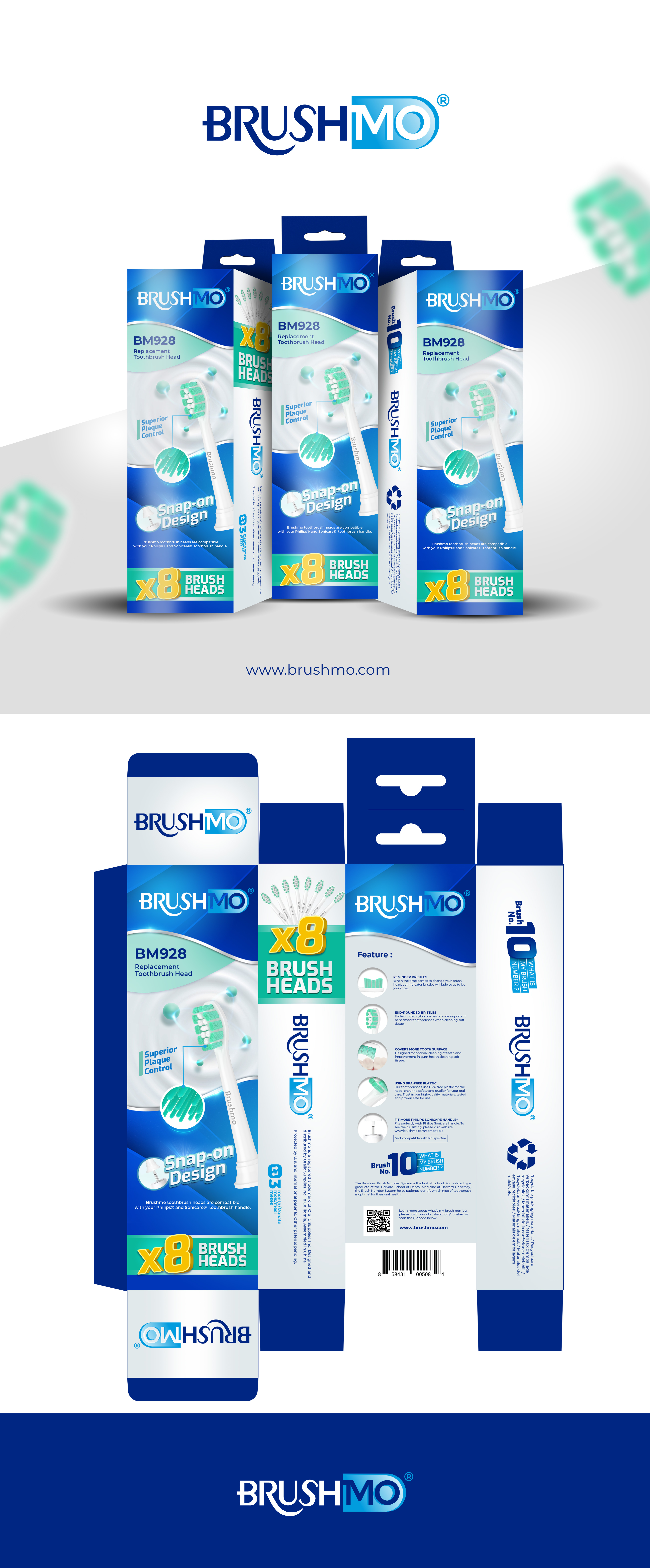 BrushMo Packaging Design 3d animation branding design graphic design illustration logo motion graphics ui vector