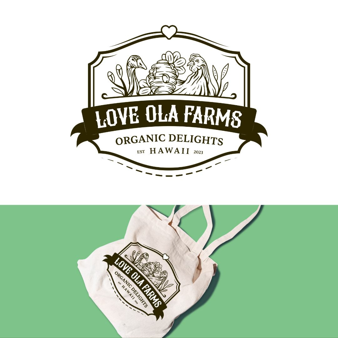 Love Ola Farms Logo 3d animation branding design graphic design illustration logo motion graphics ui vector