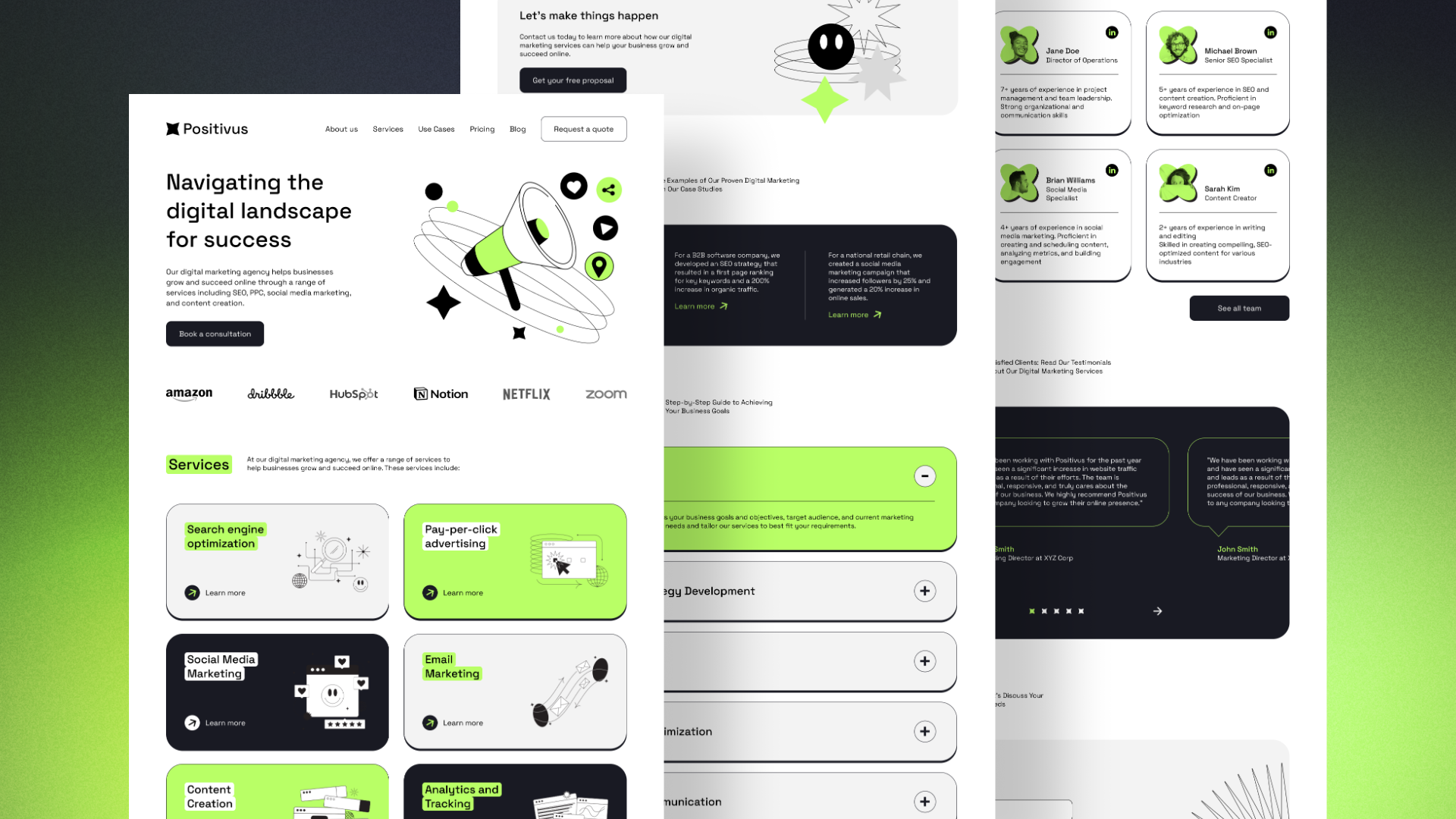 Positivus Landing Page 3d animation app branding design graphic design illustration logo motion graphics ui vector