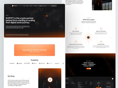 SCRYPT - Crypto Platform banking blockchain crypto crypto design crypto trading crypto wallet cryptocurrency cryptocurrency design cryptocurrency website defi defi website design inspiration finance fintech fintech design investment platform landing page saas trading trading landing page