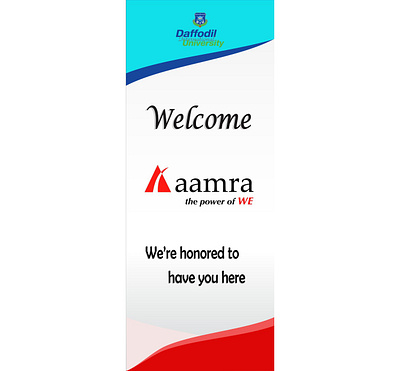 DIU & Aamra Welcome Stand Banner - Adobe branding design graphic design illustration