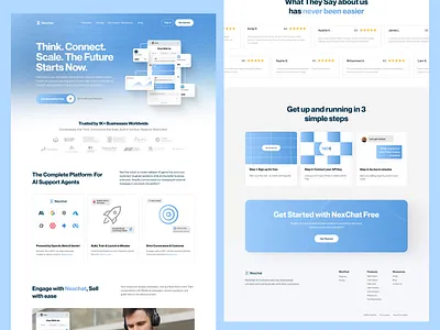 AI Agent Customer Support Website Design ai ai agent website ai agents ai customer support ai platform ai support website ai tool ai website design automation clean futuristic landing page modern website startup support ui design uiux design web web design website