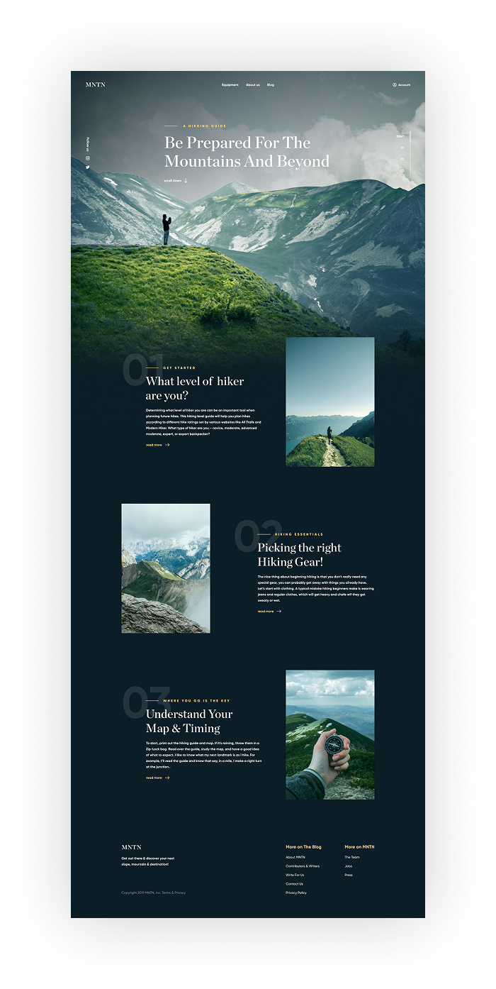 MNTN Landing Page by Traunix on Dribbble