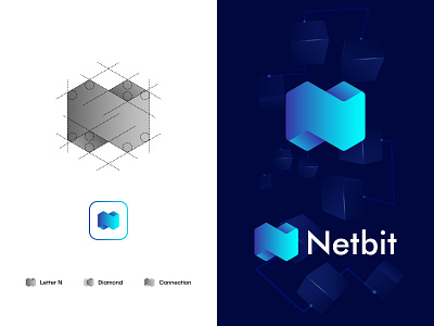 netbit logo brand branding design graphic design logo