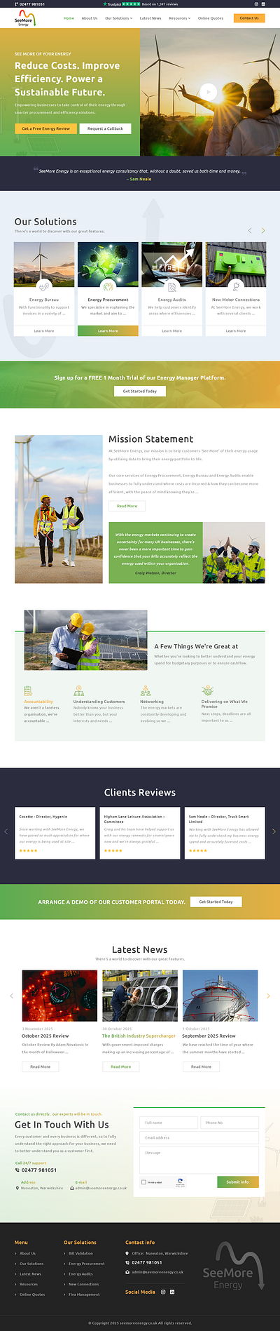 Green Energy Website energy audits energy consultants web design green energy website