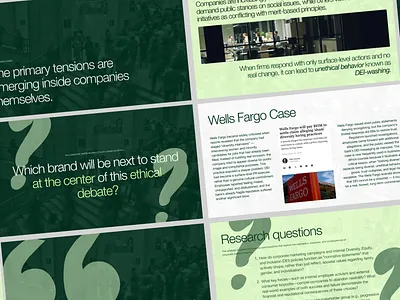 Presentation dark green green pitch deck presentation ui