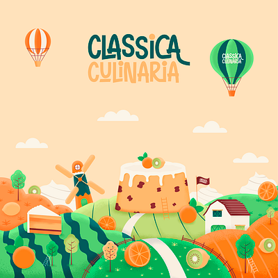 Cover for a cake box part 1 baku cake cover cake design city digitalart digitalwork illustration sweet city town