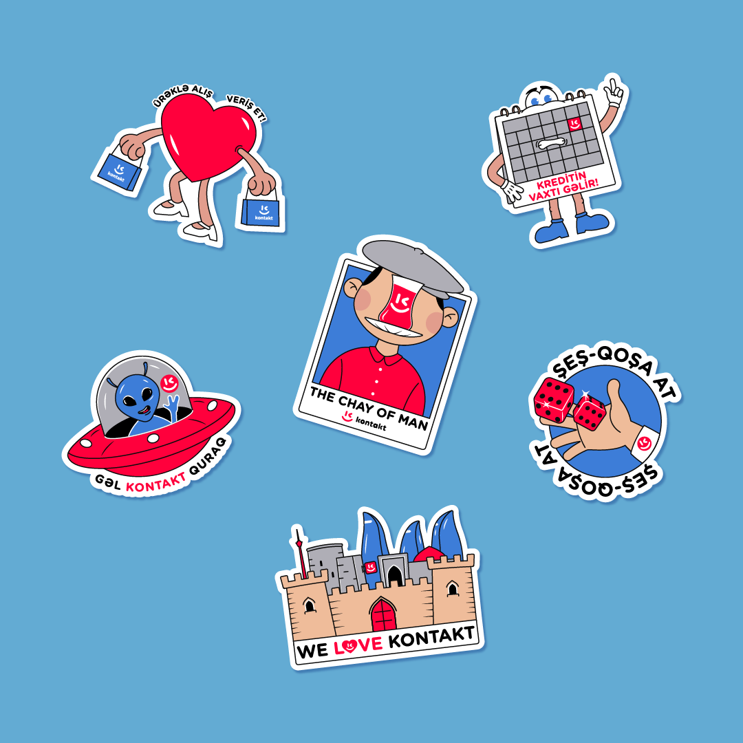 Kontakt Home stikers pack consept graphic design illustrations kontakthome sticker sticker pack visual design