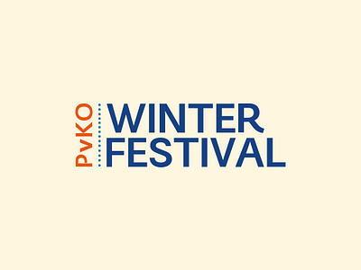 PvKO Winterfestival logo branding design graphic design logo typography vector