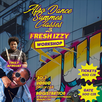 Izzy Afro Dance Summer Classes design graphic design instagram social media summer