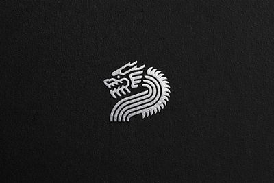 Dragon beast branding creature design dragon east epic fantasy graphic design icon illustration line art logo logo design minimalist mythical vector