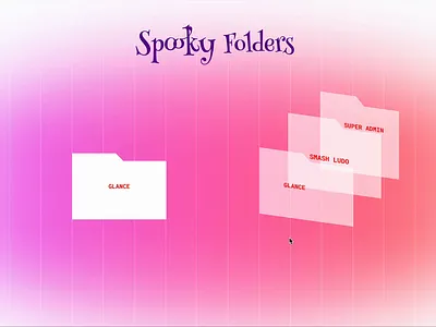 Spooky Folders 2025 animation folders spooky ui ux