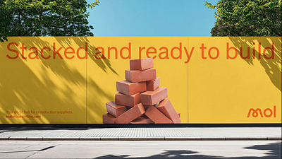 MOL billboard brand construction construction branding logo logo design logotype