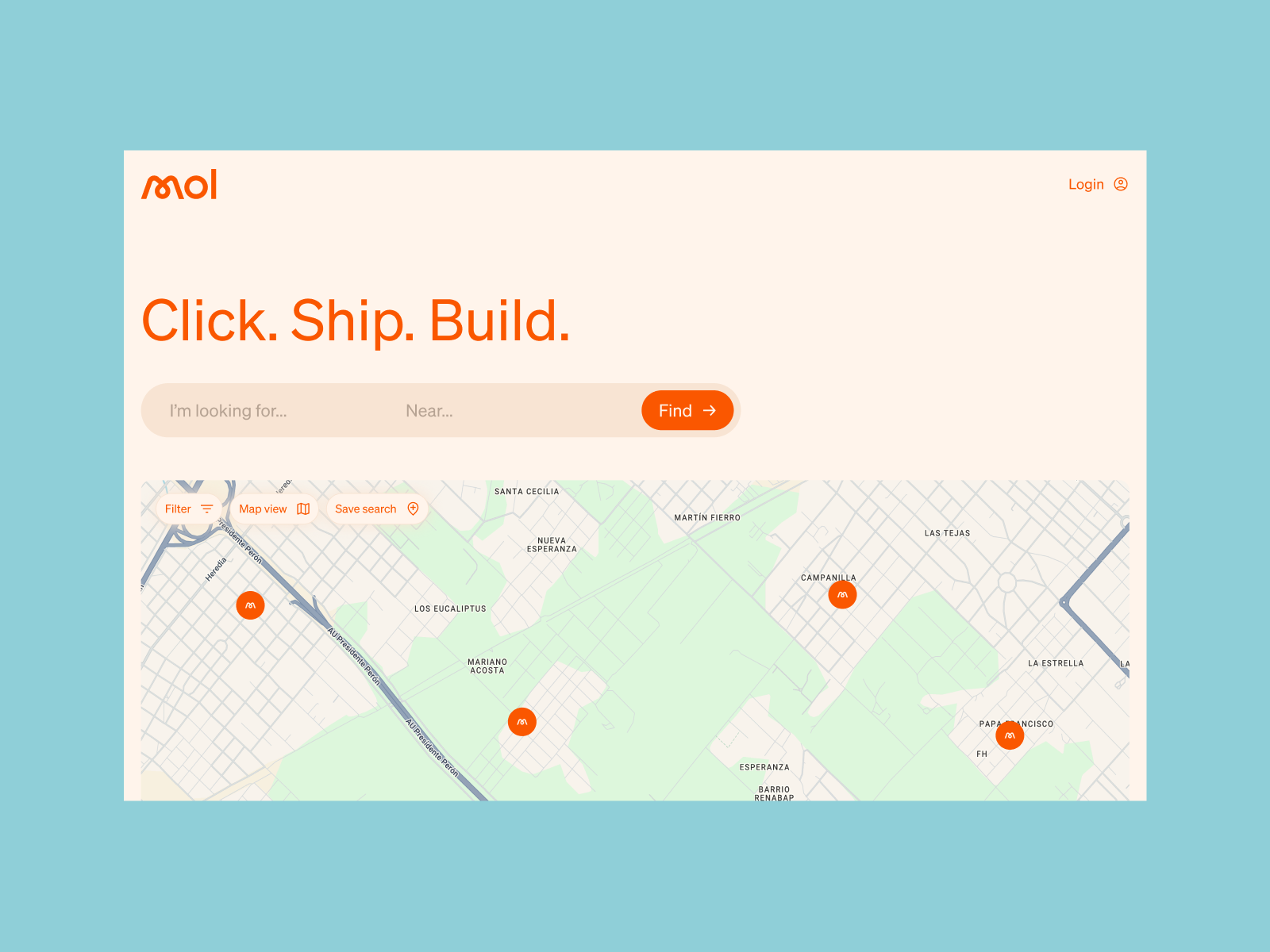 MOL brand clean construction construction suppliers design logistic logo logo design minimal ui