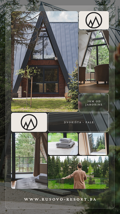RUSOVO RESORT Design canva figma graphic design photoshop