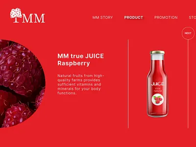 Smooth Product Slider Animation — MM Juice figma ui ux webdesign