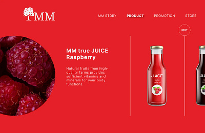 Smooth Product Slider Animation — MM Juice figma ui ux webdesign