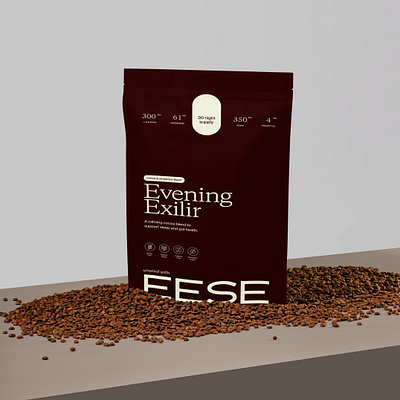 Evening Elixir Packaging Pouch Design Premium Wellness Branding branding design cocoa drink packaging creative packaging design elegant packaging design evening elixir packaging food pouch mockup health product packaging illustration minimal packaging design modern packaging modern wellness branding nutraceutical packaging design packaging concept packaging design packaging inspiration premium pouch design product packaging supplement packaging wellness pouch design