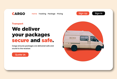 Courier Service and Package Delivery Website behance branding dribbble graphic design inspiration logo minimal ui uiux user web web design website