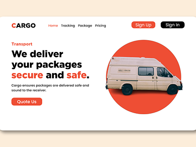 Courier Service and Package Delivery Website behance branding dribbble graphic design inspiration logo minimal ui uiux user web web design website