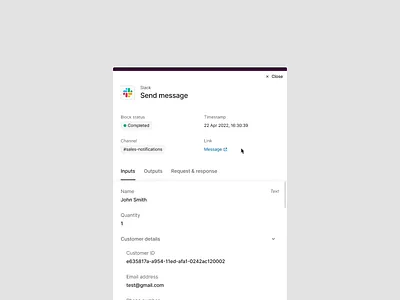 Look into the details on your Workflow Runs design product design ui
