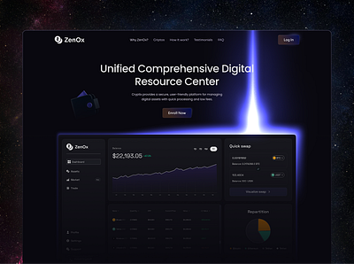 Crypto hero section UI crypto crypto landing page header section hero section hero ui visual sesign